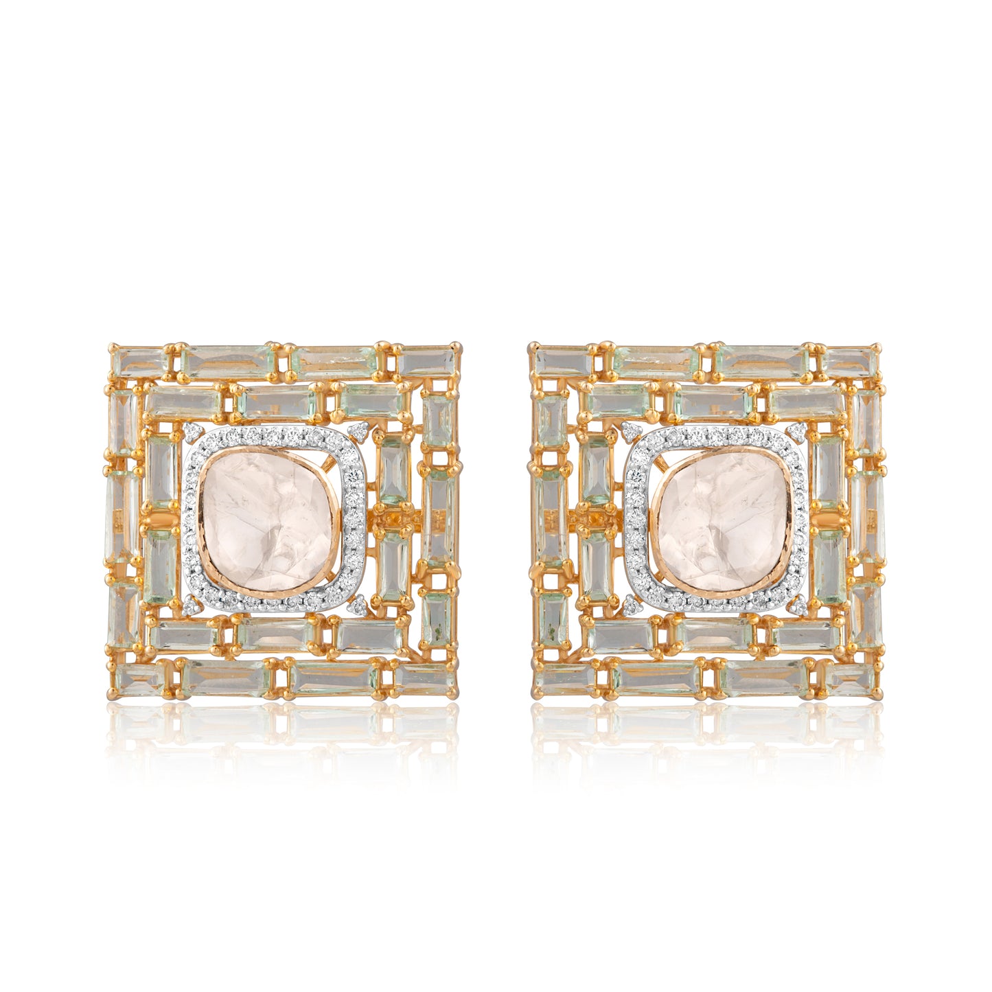 Emerald Maze Studs