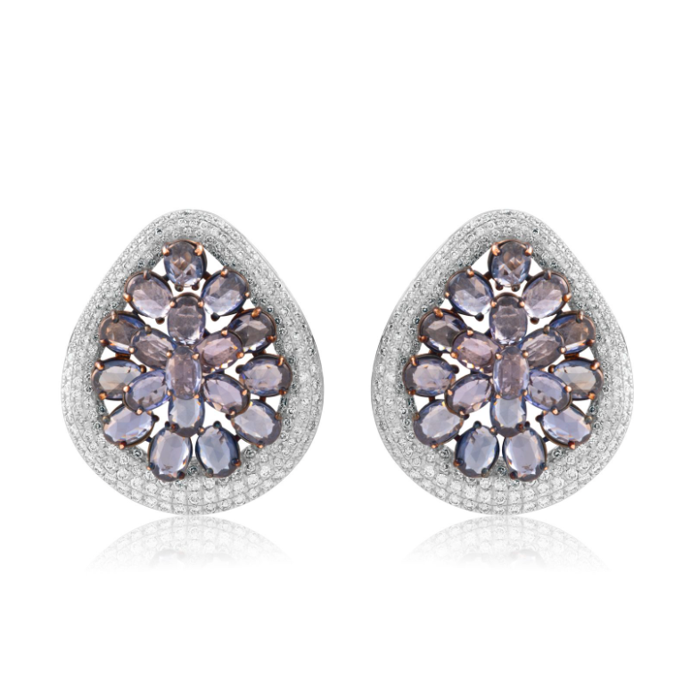 Blue boom sapphire studs