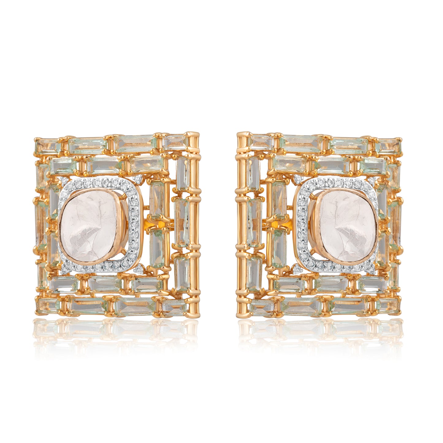 Emerald Maze Studs