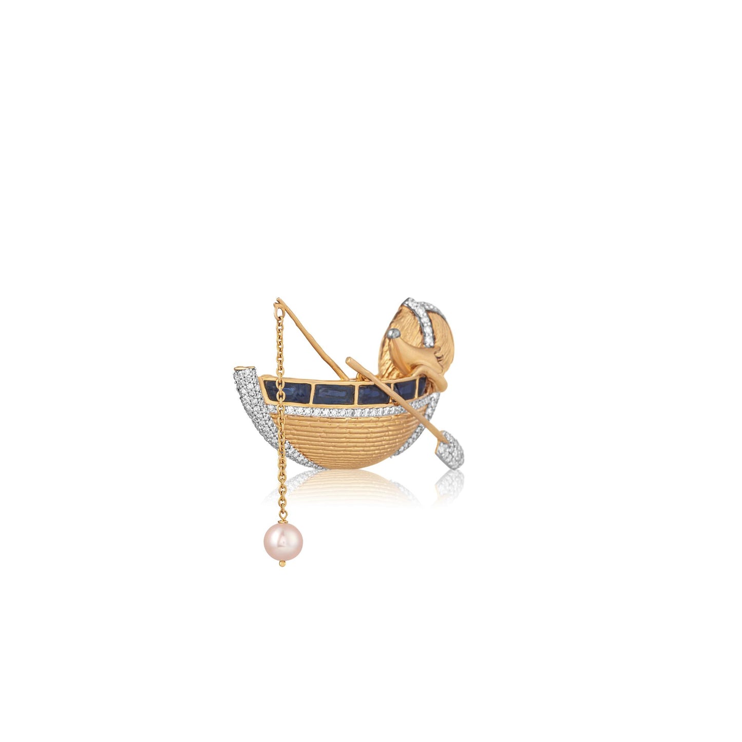 Sapphire Sail Brooch